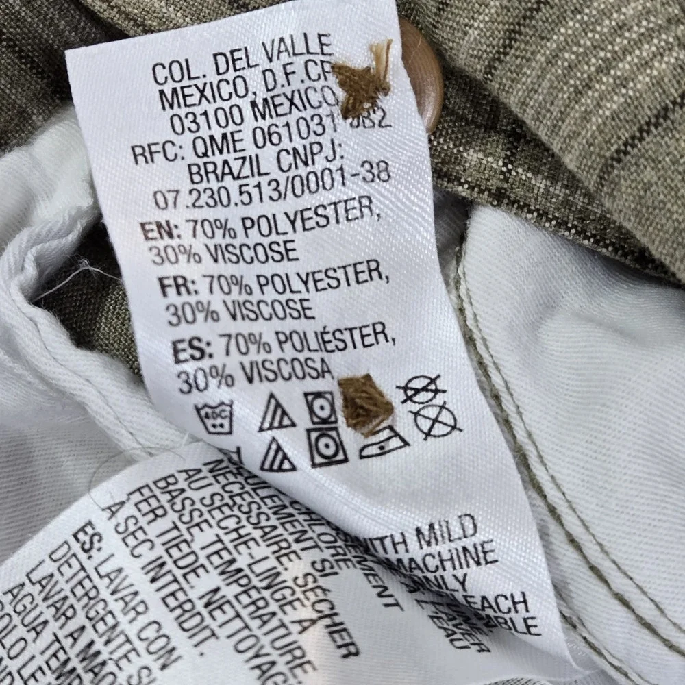 Quiksilver Men Shorts 33 Brown Plaid‎ Chino Button 9